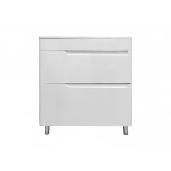 Тумба с раковиной Эстет Kare Luxe 80х86 напольная 2 ящ.