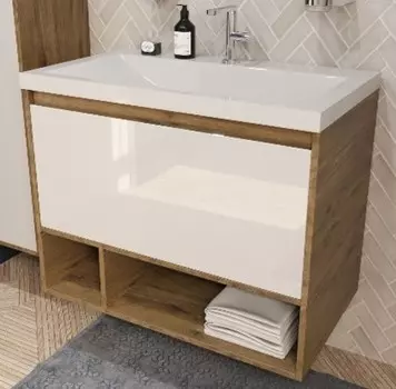 Тумба с раковиной Эстет Monaco 80х48 1 ящика, ниша