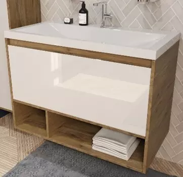 Тумба с раковиной Эстет Monaco 90х48 1 ящика, ниша