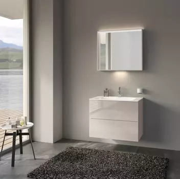 Тумба с раковиной Keuco Plan 81 см подвесная, бежевая