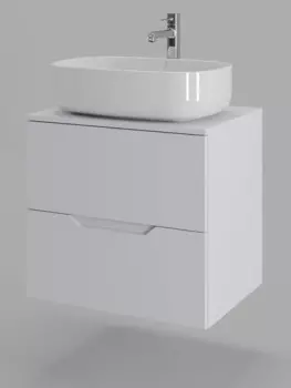 Тумба с раковиной Orange Line 60 см Li-60TuwMDF+B07-540W белая матовая