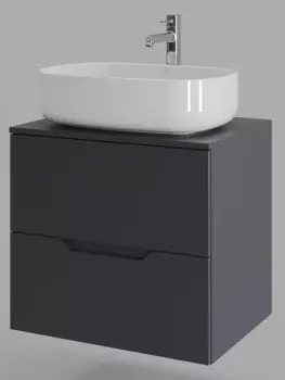 Тумба с раковиной Orange Line 60 см Li-60TugMDF+B07-540W графит матовый