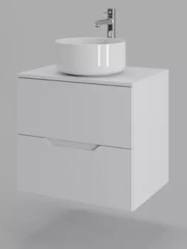 Тумба с раковиной Orange Line 60 см Li-60TuwMDF+B07-345W белая матовая