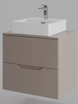 Тумба с раковиной Orange Line 60 см Li-60TuLMDF+B04-405W латте матовый