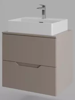 Тумба с раковиной Orange Line 60 см Li-60TuLMDF+B04-500W латте матовый