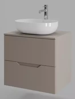 Тумба с раковиной Orange Line 60 см Li-60TuLMDF+B05-480W латте матовый