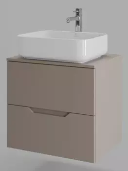 Тумба с раковиной Orange Line 60 см Li-60TuLMDF+B05-500W латте матовый