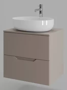 Тумба с раковиной Orange Line 60 см Li-60TuLMDF+B05-520W латте матовый