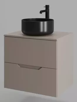 Тумба с раковиной Orange Line 60 см Li-60TuLMDF+B07-345B латте матовый