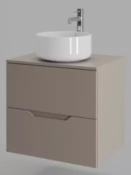 Тумба с раковиной Orange Line 60 см Li-60TuLMDF+B07-345W латте матовый