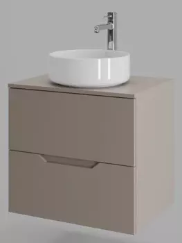 Тумба с раковиной Orange Line 60 см Li-60TuLMDF+B09-360W латте матовый