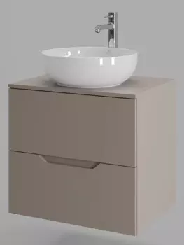 Тумба с раковиной Orange Line 60 см Li-60TuLMDF+B07-420W латте матовый