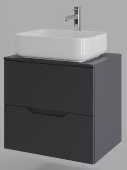 Тумба с раковиной Orange Line 60 см Li-60TugMDF+B05-500W графит матовый