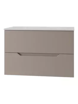 Тумба с раковиной Orange Line Li-70TuL+Ra 71 см, подвесная, латте матовый