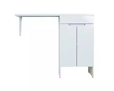 Тумба с раковиной Orange Optima STD-120TUW+RAR 120 см, правая, напольная, белая глянцевая