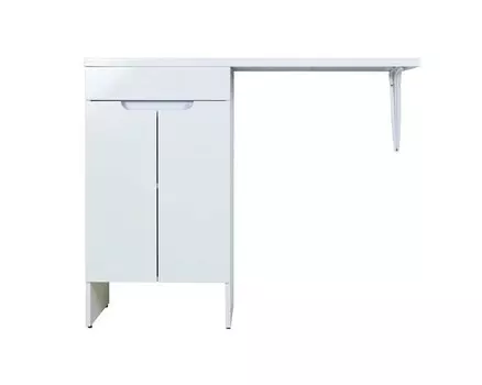 Тумба с раковиной Orange Optima STD-120TUW+RAL 120 см, левая, напольная, белая глянцевая