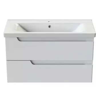 Тумба с раковиной Orange Topline-Milano TP-MR100 100 см, подвесная, белая глянцевая