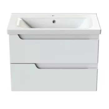 Тумба с раковиной Orange Topline-Milano TP-MR80 80 см, подвесная, белая глянцевая