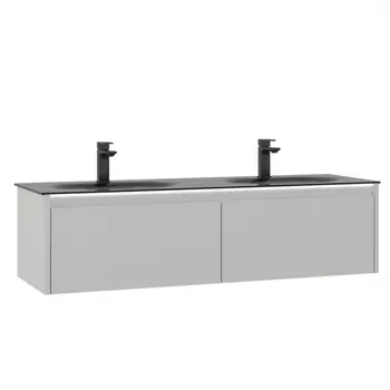 Тумба с раковиной ORKA Lisbon 132 см 5001441 подвесная, кашемировый матовый