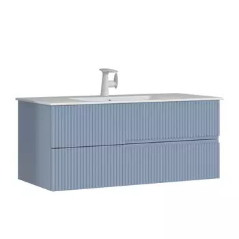 Тумба с раковиной ORKA Moonlight 120 см 5001507 подвесная, голубая матовая