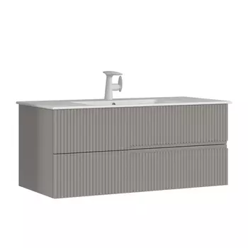 Тумба с раковиной ORKA Moonlight 120 см 5001508 подвесная, бежевая матовая