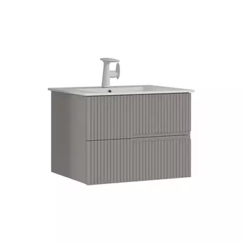 Тумба с раковиной ORKA Moonlight 70 см 5001496 подвесная, бежевая матовая