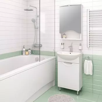 Мебель для ванной комнаты Runo Фортуна 51 см напольная, белая