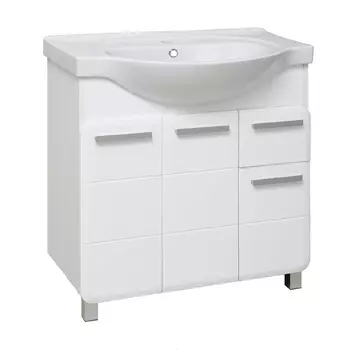 Мебель для ванной комнаты Runo Эрика 80 см напольная, белая