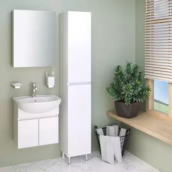 Мебель для ванной комнаты Runo Лада 51 см подвесная, белая