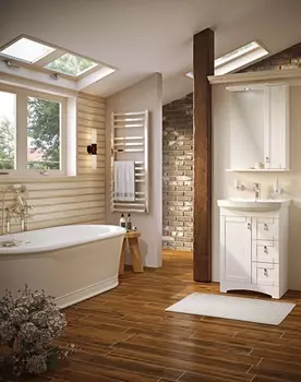 Мебель для ванной комнаты Runo Мерида 61 см напольная, белая