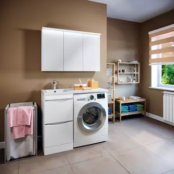 Мебель для ванной комнаты Runo Орион 105 см напольная, белая