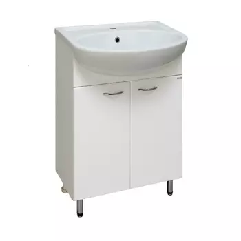 Мебель для ванной комнаты Runo Уют 55 см напольная, белая
