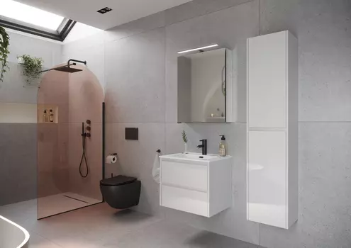 Тумба с раковиной Sancos Libra LB60W 59 см подвесная, белая