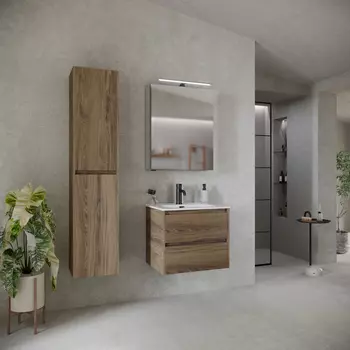 Тумба с раковиной Sancos Libra LB60ECH 59 см подвесная, дуб чарльстон