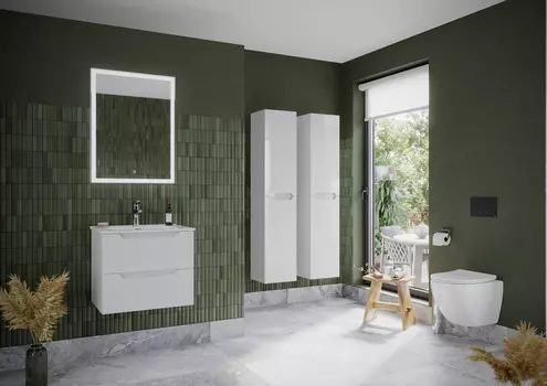 Тумба с раковиной Sancos Norma 2.0 NR2.060W 59 см подвесная, белая