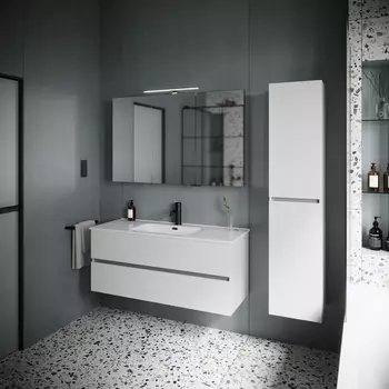 Тумба с раковиной Sancos Urban UR120-1W 119 см подвесная, белая