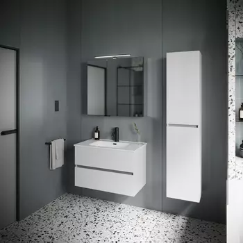 Тумба с раковиной Sancos Urban 79 см подвесная, белая