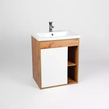 Тумба с раковиной Viant Бостон 60 см дуб, подвесной