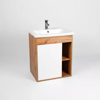 Тумба с раковиной Viant Бостон 70 см дуб, подвесной