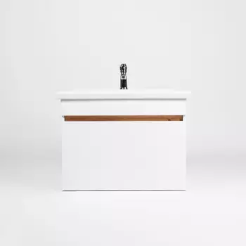 Тумба с раковиной Viant Мальта 50 см дуб, 1 ящик