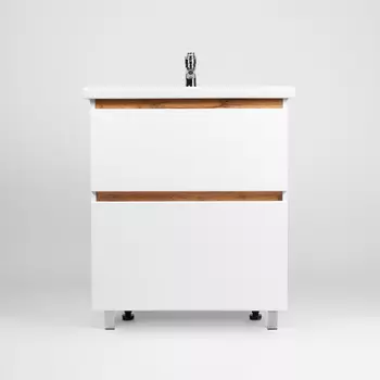 Тумба с раковиной Viant Мальта 60 см дуб, напольная