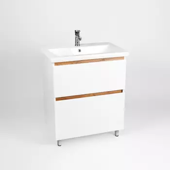 Тумба с раковиной Viant Мальта 70 см напольная, дуб