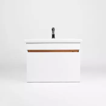 Тумба с раковиной Viant Мальта 70 см дуб, 1 ящик