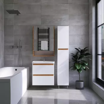 Тумба с раковиной Viant Мальта 80 см дуб