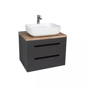 Тумба с раковиной Viant Марсель 57 см со столешницей, серая