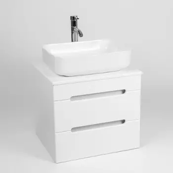 Тумба с раковиной Viant Марсель 66 см со столешницей, белая