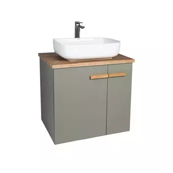 Тумба с раковиной Viant Мюнхен 60 см со столешницей, хаки