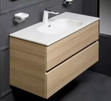 Тумба под раковину Armadi Art Vallessi 837-100-L Дуб светлый матовый фактурный