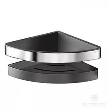 Угловая корзинка для душа Keuco Collection Moll 12757010001 черная, хром