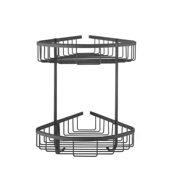 Угловая полка двуярусная Rose RW12H черная